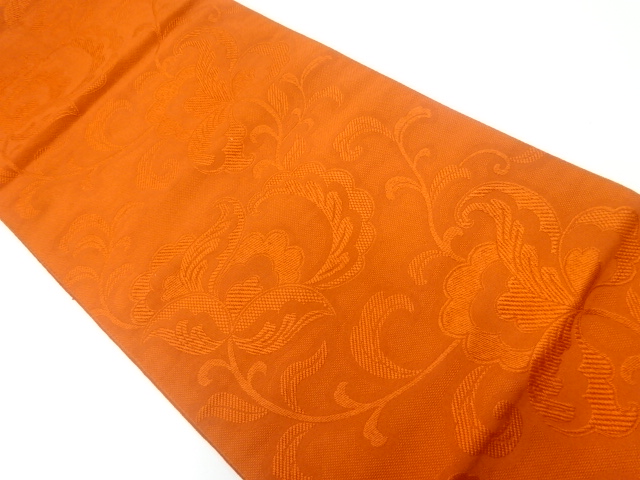 JAPANESE NAGOYA OBI / WOVEN FLOWER ARABESQUE